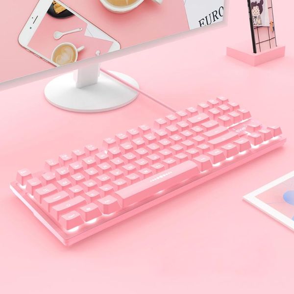 keyboards mechanical gaming keyboard, 87key ultra-slim wired membrane competitive keyboard ideal for pc gamer / pink
keyboards mechanical gaming keyboard, 87key ultra-slim wired membrane competitive keyboard ideal for pc gamer / pink