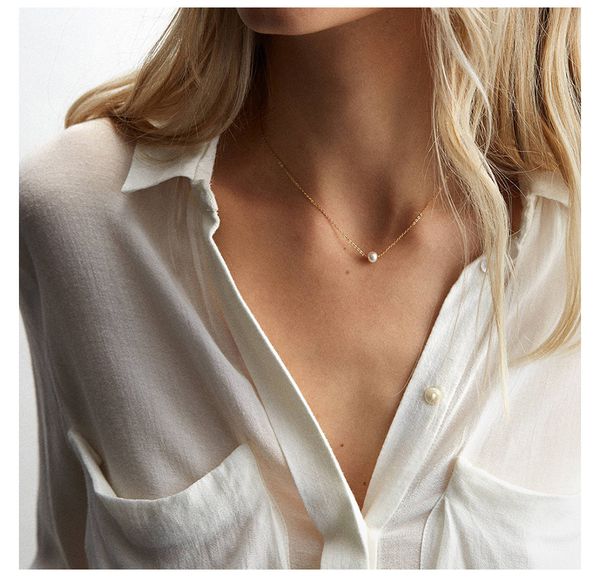 fashion stainless steel choker womens pearl necklaces layered gold chain necklace jewelry, Silver
fashion stainless steel choker womens pearl necklaces layered gold chain necklace jewelry, Silver