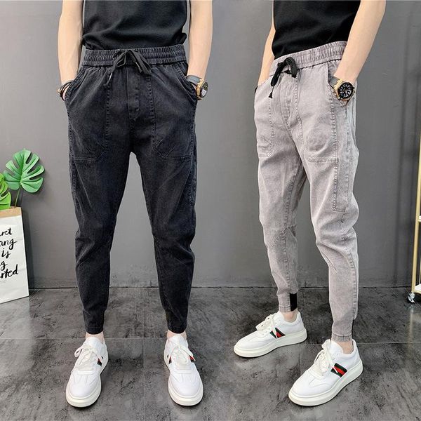 men's jeans spring autumn 2021 slim street denim male korean handsome casual pants spirit guy thin feet teenagers harem, Blue
men's jeans spring autumn 2021 slim street denim male korean handsome casual pants spirit guy thin feet teenagers harem, Blue