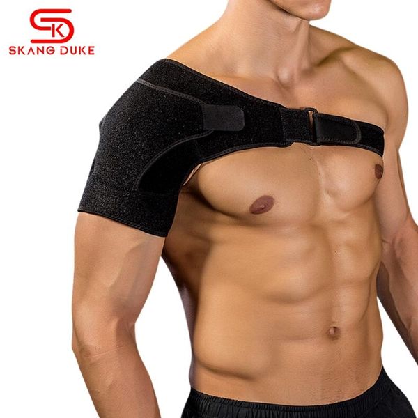 back support adjustable shoulder bandage protector reinforced functional training equipment single brace strap, Black;blue
back support adjustable shoulder bandage protector reinforced functional training equipment single brace strap, Black;blue
