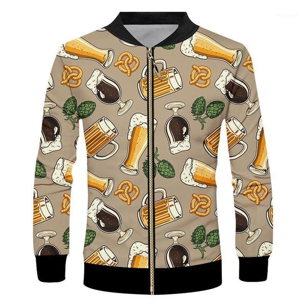 women's spring jacket 3d zipper beer printed cheers long sleeves coat fashion tracksuits harajuku streetwear, Black;brown
women's spring jacket 3d zipper beer printed cheers long sleeves coat fashion tracksuits harajuku streetwear, Black;brown