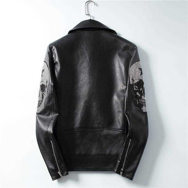 men's fur & faux european and american leisure pu drilling skull fashion slim coat leather, Black
men's fur & faux european and american leisure pu drilling skull fashion slim coat leather, Black
