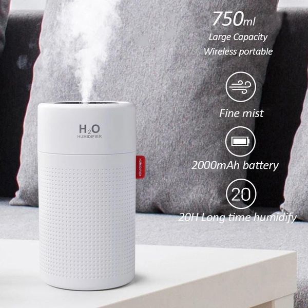 humidifiers 750ml portable air humidifier wireless usb aroma diffuser 2000mah battery rechargeable humidificador essential oil with 7 colors
humidifiers 750ml portable air humidifier wireless usb aroma diffuser 2000mah battery rechargeable humidificador essential oil with 7 colors