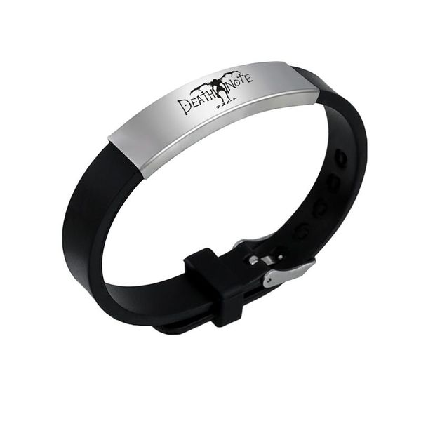 charm bracelets anime death note silicone for women men jewelry couple bracelet pulseras friends gift, Golden;silver
charm bracelets anime death note silicone for women men jewelry couple bracelet pulseras friends gift, Golden;silver