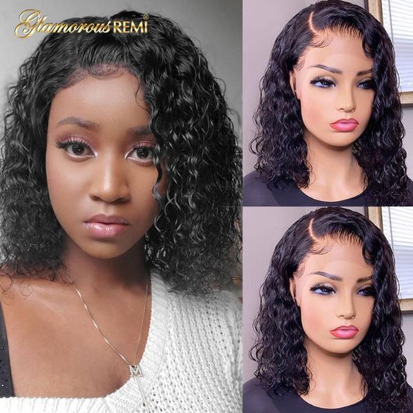 lace wigs curly human hair wig brazilian deep front for women natural color short bob water wave density180, Black;brown
lace wigs curly human hair wig brazilian deep front for women natural color short bob water wave density180, Black;brown