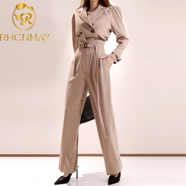 elegant business 2 pieces set retro khaki spring women lapel double-breasted and long pants ol work wear 210520, White
elegant business 2 pieces set retro khaki spring women lapel double-breasted and long pants ol work wear 210520, White