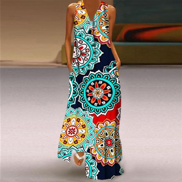 women's swimwear women chic bohemian summer dress sleeveless tank print v-neck pockets maxi party beach cami casual long dresses vestid, White;black
women's swimwear women chic bohemian summer dress sleeveless tank print v-neck pockets maxi party beach cami casual long dresses vestid, White;black