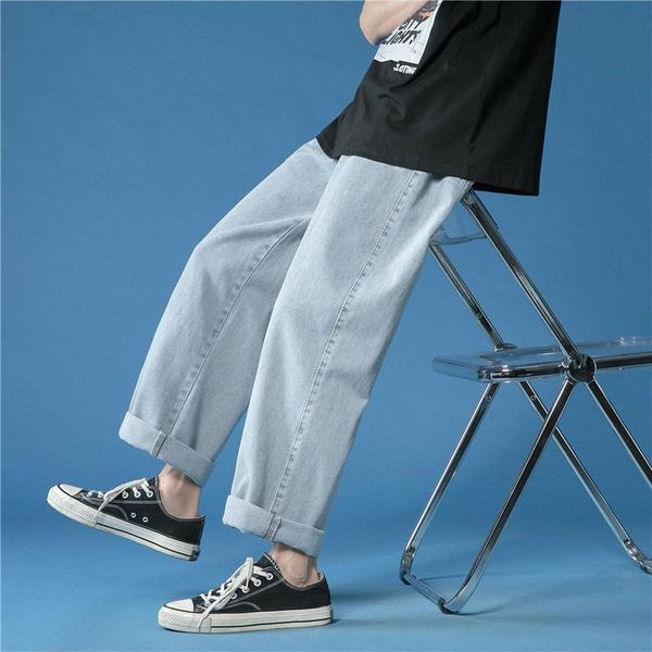 men's jeans men straight pants man casual baggy denim trousers and women's cargo, Blue
men's jeans men straight pants man casual baggy denim trousers and women's cargo, Blue
