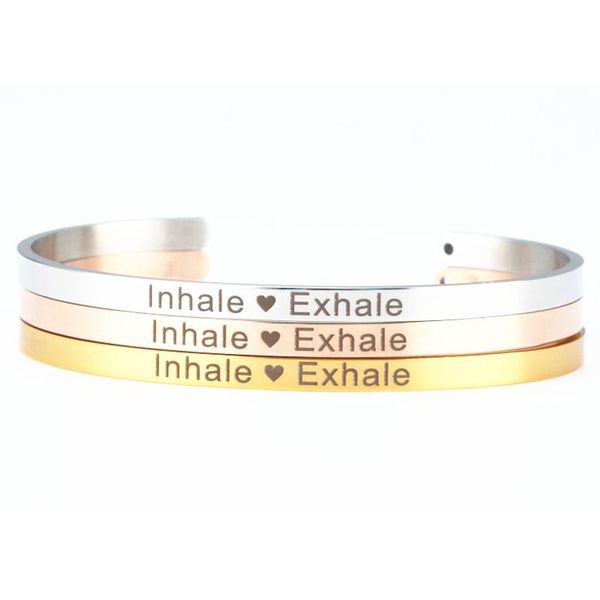 bangle 2021 stainless steel inspirational quote hand imprint inhale exhale yoga cuff mantra bracelet for women gifts, Black
bangle 2021 stainless steel inspirational quote hand imprint inhale exhale yoga cuff mantra bracelet for women gifts, Black
