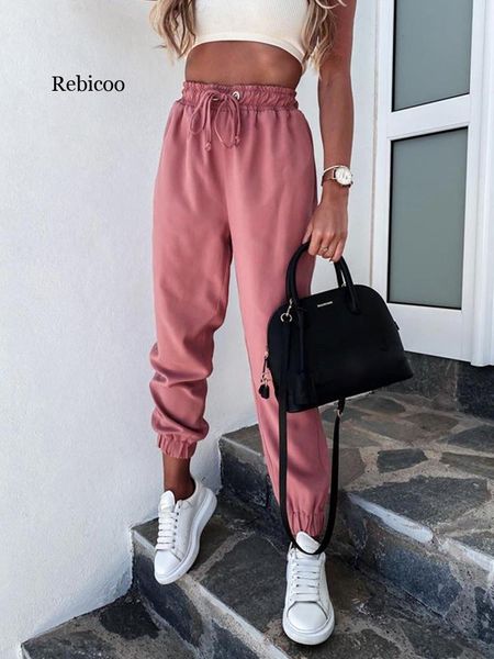 women's pants & capris solid color lace up sports women jogger loose harem home wear pink running sweatpants summer 2021, Black;white
women's pants & capris solid color lace up sports women jogger loose harem home wear pink running sweatpants summer 2021, Black;white