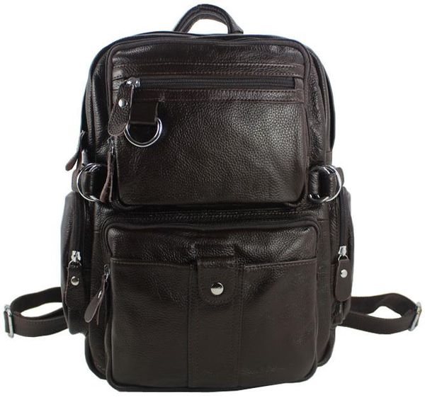 backpack fashion genuine leather men rucksack mochila school women male bag bookbag bagpack black brown
backpack fashion genuine leather men rucksack mochila school women male bag bookbag bagpack black brown