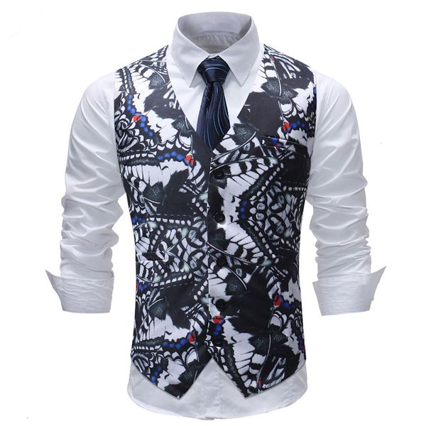 fashion vest 2021 autumn and winter 3d butterfly printing single breasted v-neck men's, Black;white
fashion vest 2021 autumn and winter 3d butterfly printing single breasted v-neck men's, Black;white