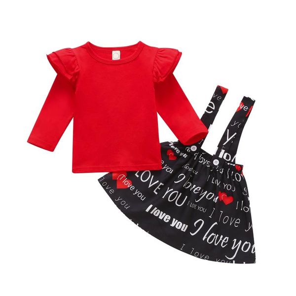 clothing sets valentine's day lovely kids girls clothes 2pcs ruffles long sleeve pullover solid print strap dress 0-4y, White
clothing sets valentine's day lovely kids girls clothes 2pcs ruffles long sleeve pullover solid print strap dress 0-4y, White