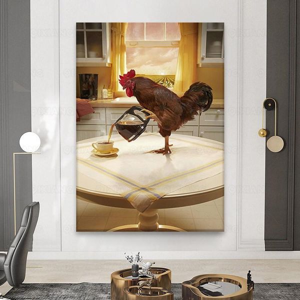 paintings canvas painting home chicken making coffee decor animal picture modern printed modular poster for living room wall art
paintings canvas painting home chicken making coffee decor animal picture modern printed modular poster for living room wall art