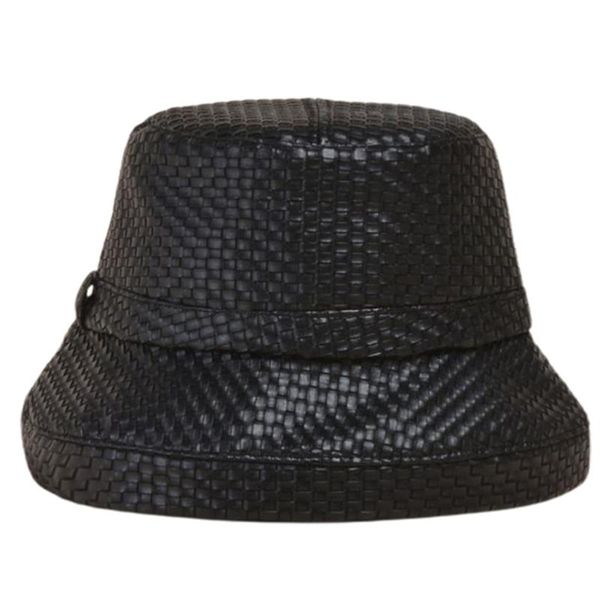 outdoor hats japanese women vintage imitation leather bucket hat woven plaid solid color wide brim sunscreen autumn fisherman cap, Black;white
outdoor hats japanese women vintage imitation leather bucket hat woven plaid solid color wide brim sunscreen autumn fisherman cap, Black;white