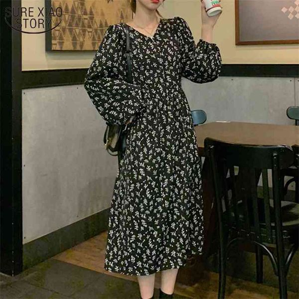large size 4xl women's dress spring versatile long sleeve floral woman loose and thin vestido de mujer 13012 210508, Black;gray
large size 4xl women's dress spring versatile long sleeve floral woman loose and thin vestido de mujer 13012 210508, Black;gray