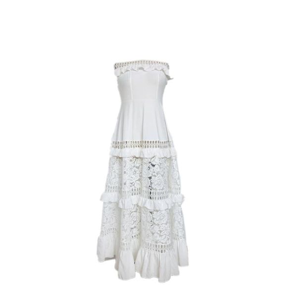 casual dresses s-2xl women's sleeveless one-line neck high waist and flounce hollowed-out dress 2021 fashion summer lace, Black;gray
casual dresses s-2xl women's sleeveless one-line neck high waist and flounce hollowed-out dress 2021 fashion summer lace, Black;gray