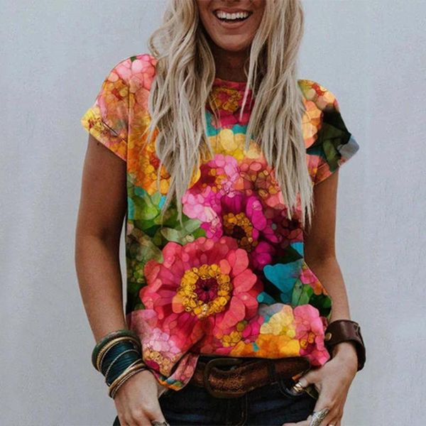 women's t-shirt summer flower pattern t-shirts plus size women casual short sleeve printed v-neck blusas mujer manga corta young beauty, White
women's t-shirt summer flower pattern t-shirts plus size women casual short sleeve printed v-neck blusas mujer manga corta young beauty, White