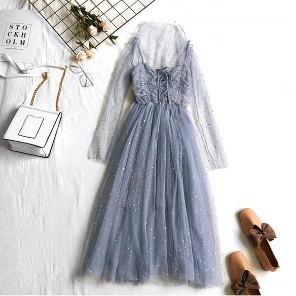 casual dresses 2021 spring summer female stars sequin mesh shiny fairy dress women elegant bling gauze princess pleated, Black;gray
casual dresses 2021 spring summer female stars sequin mesh shiny fairy dress women elegant bling gauze princess pleated, Black;gray