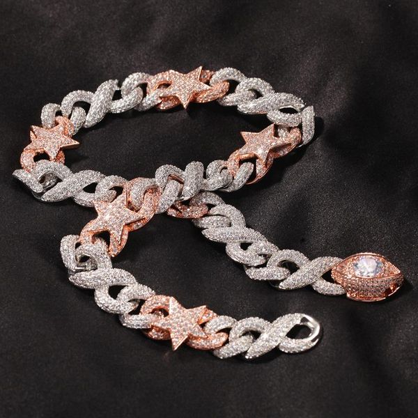 chains copper inlaid zircon two-color luxurious cuban chain five-pointed star buckle like eyes long necklace women clavicle, Silver
chains copper inlaid zircon two-color luxurious cuban chain five-pointed star buckle like eyes long necklace women clavicle, Silver