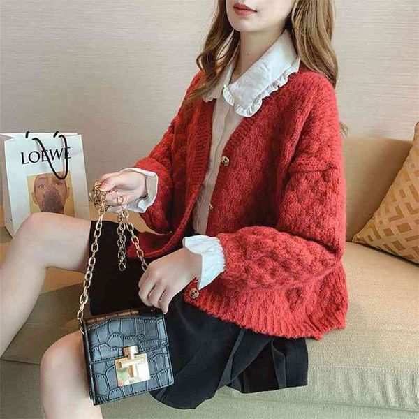 knit sweater cardigan women's autumn loose korean style winter coat lazy 210427, White;black
knit sweater cardigan women's autumn loose korean style winter coat lazy 210427, White;black