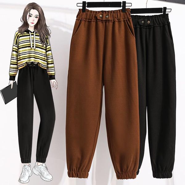 women's pants & capris black thick plus large size oversize korean vintage autumn clothing high waist trousers fashion for girls, Black;white
women's pants & capris black thick plus large size oversize korean vintage autumn clothing high waist trousers fashion for girls, Black;white
