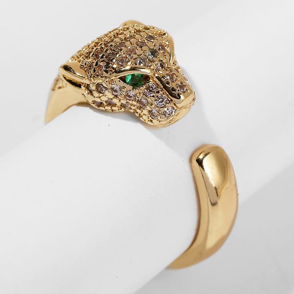 creative trend gold electroplating copper inlaid zirconium leopard ring creative crystal ring jewelry, Silver
creative trend gold electroplating copper inlaid zirconium leopard ring creative crystal ring jewelry, Silver