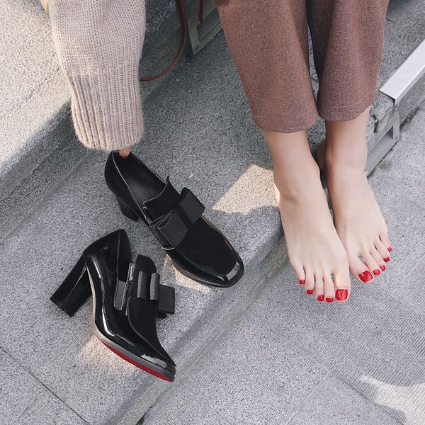 new 100% red bottom sole high heels pumps square toe genuine leather shoes women ladies black chaussure femme
new 100% red bottom sole high heels pumps square toe genuine leather shoes women ladies black chaussure femme