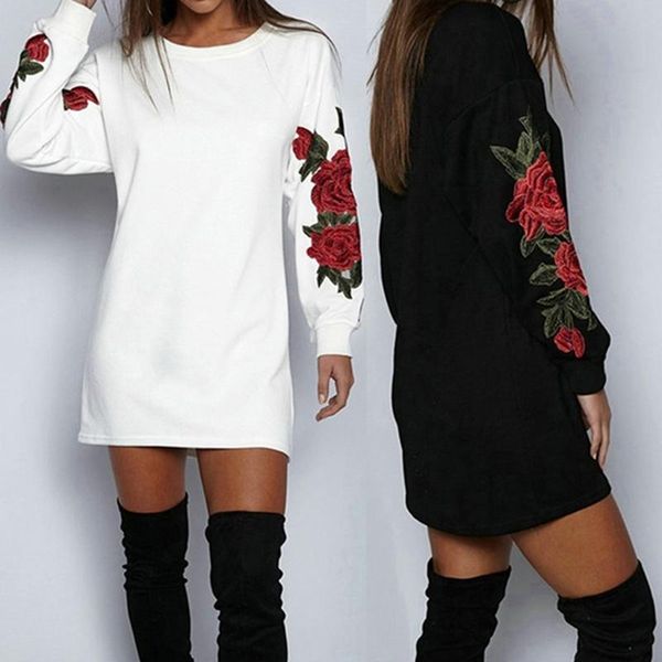 autumn winter o neck long sleeve women's sweatshirt dress 2021 fashion floral print loose ladies mini vestidos casual dresses, Black;gray
autumn winter o neck long sleeve women's sweatshirt dress 2021 fashion floral print loose ladies mini vestidos casual dresses, Black;gray
