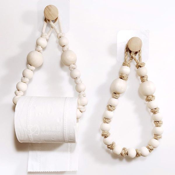 creative hand-woven wooden bead roll tissue holder rope punching bathroom toilet wall-mounted home decor paper holders
creative hand-woven wooden bead roll tissue holder rope punching bathroom toilet wall-mounted home decor paper holders
