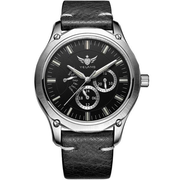 tritium watch,men quartz wrist watches yelang luminous man waterproof relogio mens sport wristwatch v1027 - leather strap wristwatches, Slivery;brown
tritium watch,men quartz wrist watches yelang luminous man waterproof relogio mens sport wristwatch v1027 - leather strap wristwatches, Slivery;brown
