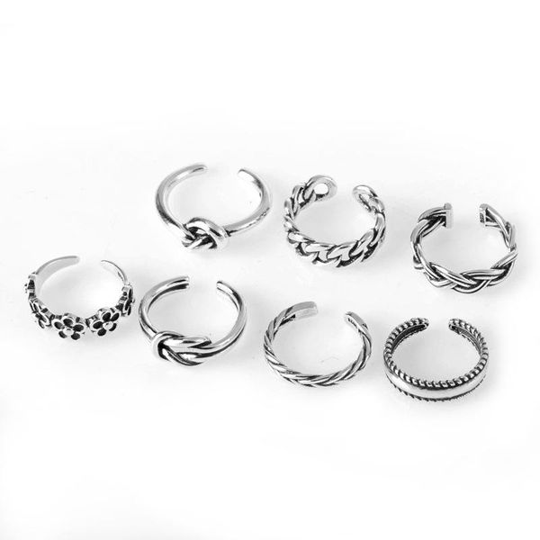 cluster rings 7 pcs adjustable kit punk style retro simple lovely knotted chain opening ring toe for women and men, Golden;silver
cluster rings 7 pcs adjustable kit punk style retro simple lovely knotted chain opening ring toe for women and men, Golden;silver