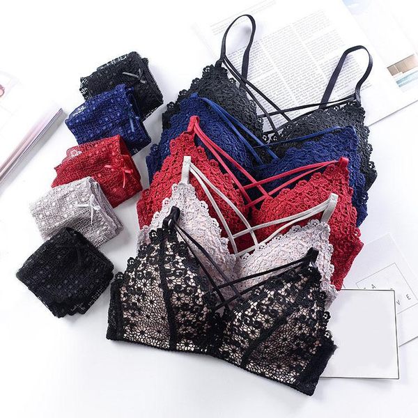 bras sets line woman underwear lace embroidery ladies bra and panty set wireless breathable push up lady lingerie, Red;black 
bras sets line woman underwear lace embroidery ladies bra and panty set wireless breathable push up lady lingerie, Red;black