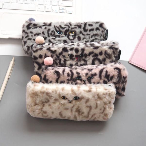 leopard print cat face large capacity pencil bag stationery storage organizer case school supply bags
leopard print cat face large capacity pencil bag stationery storage organizer case school supply bags