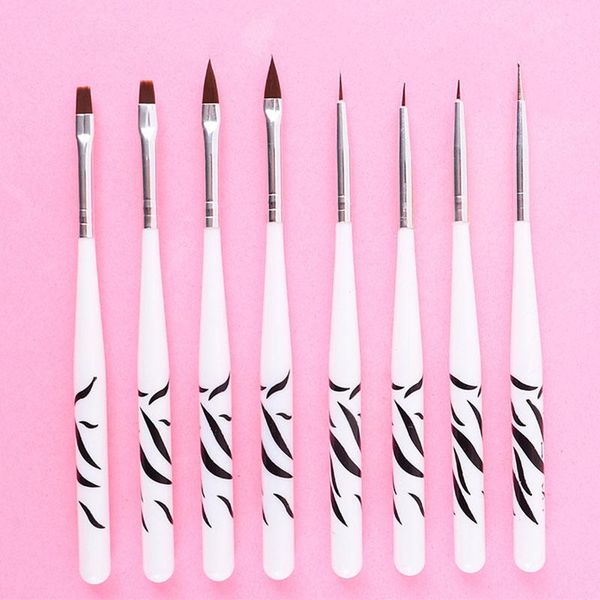 nail brushes 8pcs/set zebra pattern brush set professional uv gel art practical drawing liner nails painting pen, Yellow
nail brushes 8pcs/set zebra pattern brush set professional uv gel art practical drawing liner nails painting pen, Yellow