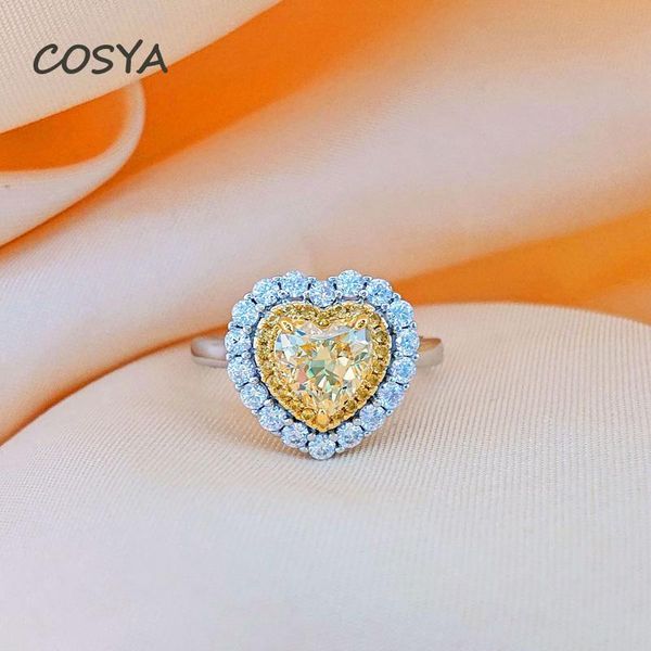 cluster rings cosya 100% 925 sterling silver heart citrine high carbon diamond engagement for ladies shinning fine jewelry birthday gift, Golden;silver
cluster rings cosya 100% 925 sterling silver heart citrine high carbon diamond engagement for ladies shinning fine jewelry birthday gift, Golden;silver