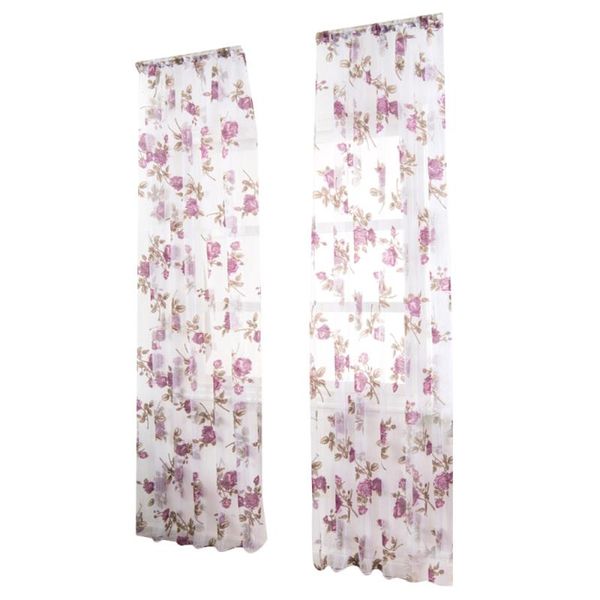 pc semi-shading rose flower window voile curtains for bedroom living room-100x200cm(purple) curtain & drapes
pc semi-shading rose flower window voile curtains for bedroom living room-100x200cm(purple) curtain & drapes