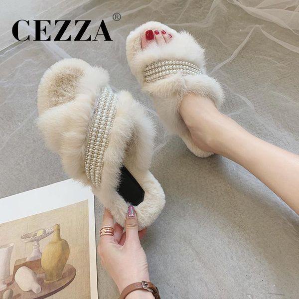 slippers cezza winter women fur slides home warm outdoor shoes female house ladies slip on flats, Black
slippers cezza winter women fur slides home warm outdoor shoes female house ladies slip on flats, Black