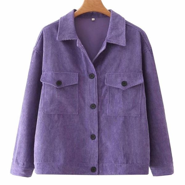 women's jackets american vintage casual long sleeve corduroy jacket women single breasted side pockets fall coats 2021 chic solid loose, Black;brown
women's jackets american vintage casual long sleeve corduroy jacket women single breasted side pockets fall coats 2021 chic solid loose, Black;brown