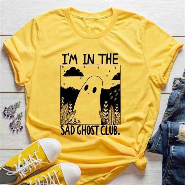 street punk style i' in the sad ghost club parody printed casual short sleeves t shirt funny graphic tee 210512, White
street punk style i' in the sad ghost club parody printed casual short sleeves t shirt funny graphic tee 210512, White