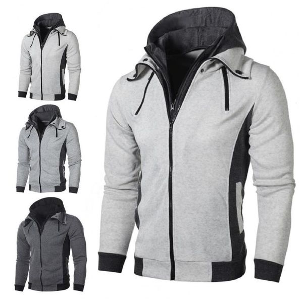 men's jackets winter fleece hoodies jacket men casual hoody sweatshirt contrast colors fake two-piece double zippers hooded autumn coat, Black;brown
men's jackets winter fleece hoodies jacket men casual hoody sweatshirt contrast colors fake two-piece double zippers hooded autumn coat, Black;brown