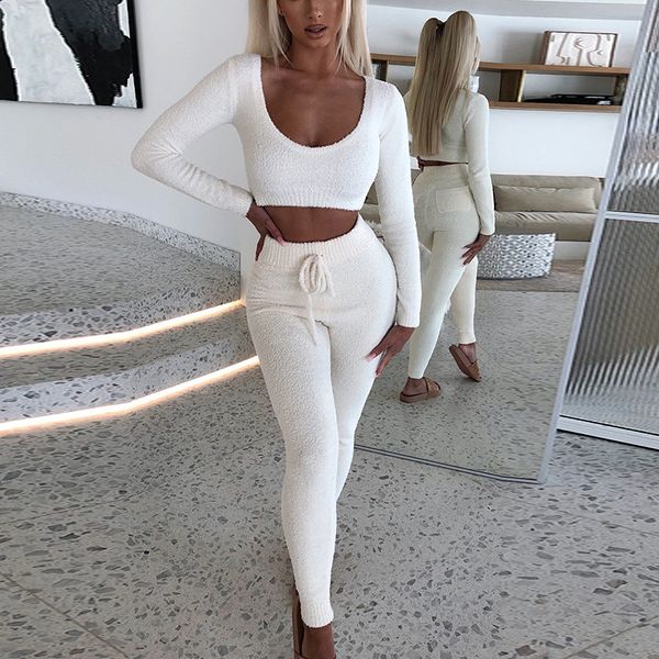 fluffy fur two piece outfits and pants set casual women outfits matching sets party clubwear fall winterhigh quality, White
fluffy fur two piece outfits and pants set casual women outfits matching sets party clubwear fall winterhigh quality, White