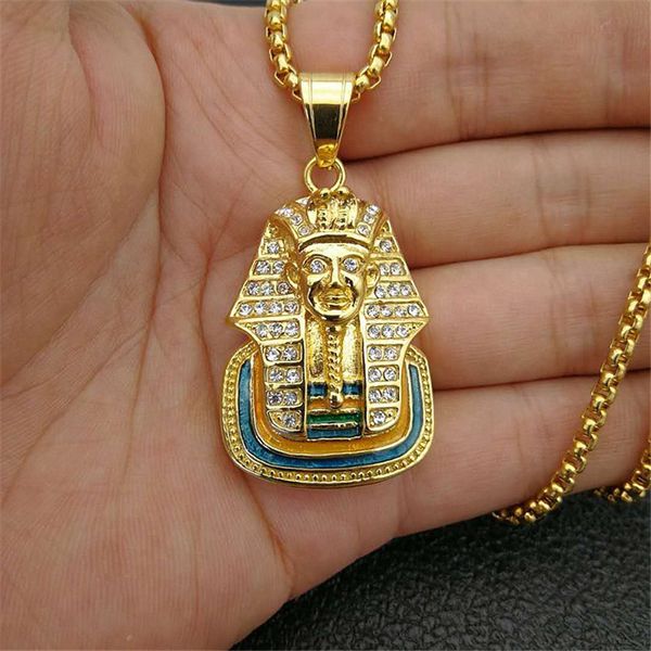 egypt pharaoh sphinx pendant with stainlsteel chain and iced out bling rhinestones necklace hip hop egyptian jewelry x0509, Black
egypt pharaoh sphinx pendant with stainlsteel chain and iced out bling rhinestones necklace hip hop egyptian jewelry x0509, Black