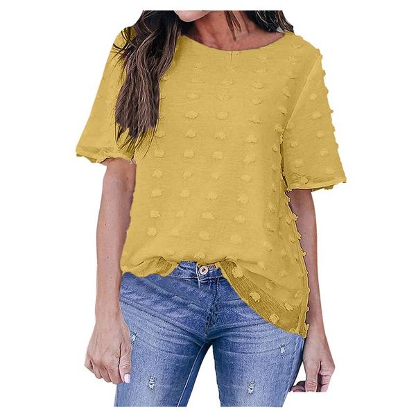 women's blouses & shirts womens blouse solid color o-neck short sleeve chiffon shirt casual summer vintage blusas chemise femme 2021, White
women's blouses & shirts womens blouse solid color o-neck short sleeve chiffon shirt casual summer vintage blusas chemise femme 2021, White