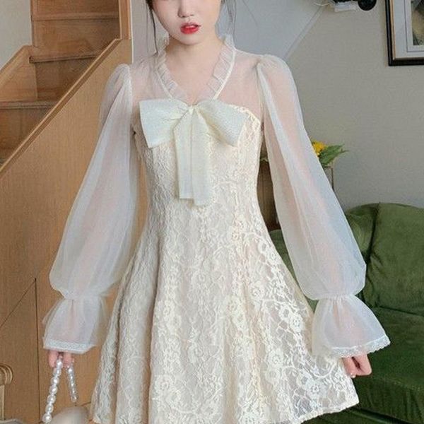 casual dresses herstory puff sleeve vintage party dress 2021 summer kawaii elegant women korean solid lace princess sweet, Black;gray
casual dresses herstory puff sleeve vintage party dress 2021 summer kawaii elegant women korean solid lace princess sweet, Black;gray