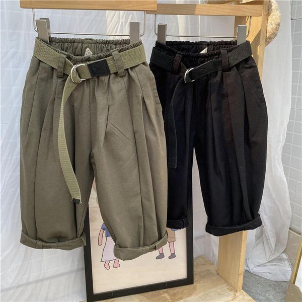 trousers 2021 korean autumn children's casual pants baby boys and girls belt loose kids harem 2-7y, Blue
trousers 2021 korean autumn children's casual pants baby boys and girls belt loose kids harem 2-7y, Blue