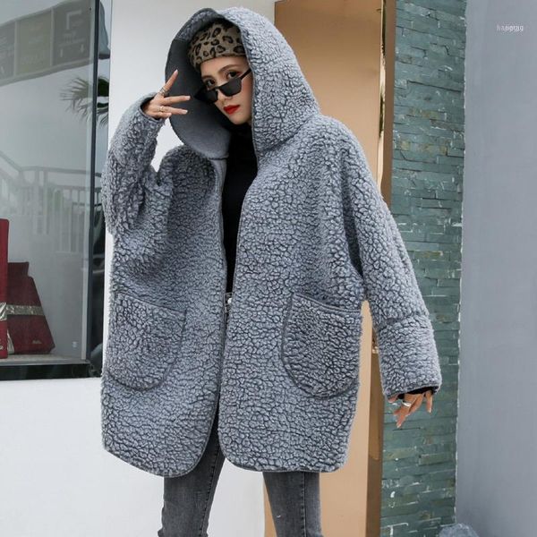 women's down & parkas autumn and winter clothing lamb wool coat women 2021 korean version of the super large size thick mid-length fash, Black
women's down & parkas autumn and winter clothing lamb wool coat women 2021 korean version of the super large size thick mid-length fash, Black