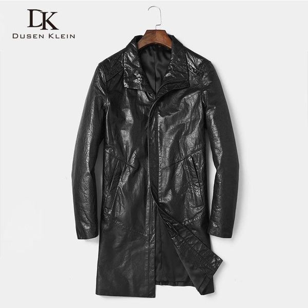 men's leather & faux genuine jacket sheepskin long coat black outerwear designer dk8107
men's leather & faux genuine jacket sheepskin long coat black outerwear designer dk8107