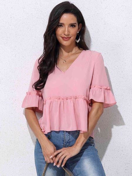 women's plus size hy353018 summer loose sweet v-ne short sleeve chiffon t-shirt
women's plus size hy353018 summer loose sweet v-ne short sleeve chiffon t-shirt