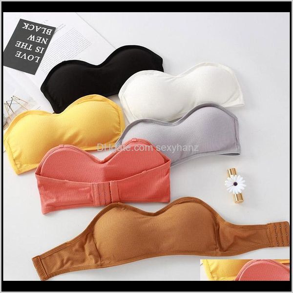 bras womens apparel drop delivery 2021 women solid cotton tube back closure strapless bra push up padded seamless underwear breathable f, Red;black
bras womens apparel drop delivery 2021 women solid cotton tube back closure strapless bra push up padded seamless underwear breathable f, Red;black